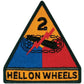 Hell on Wheels 2nd Armored Division Patch (3.75 Inch) WW2 US Army Military Uniform Repro
