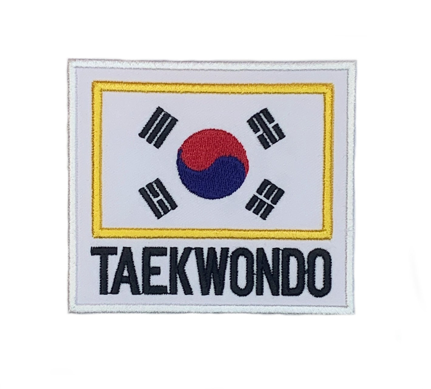 Taekwondo Patch (3.5 Inch) Iron/Sew-on Badge South Korea Flag Crest Emblem Kimono