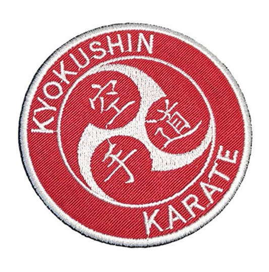 Kyokushin Karate Patch (3.5 Inch) Iron/Sew-on Badge Kyoku Japanese Kanji