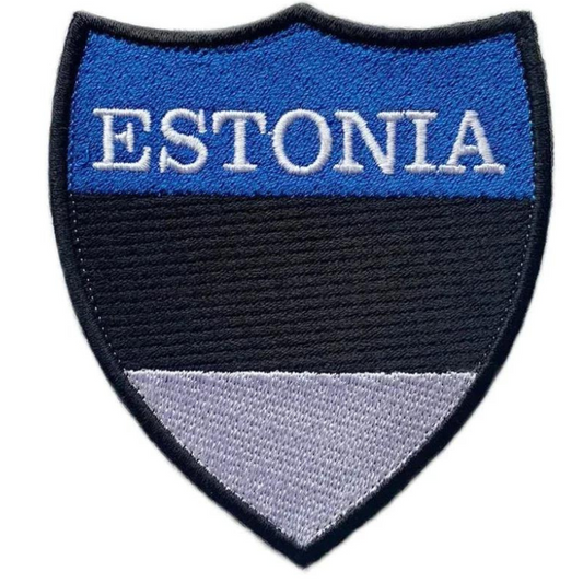 Estonia Flag Patch (3 Inch) Velcro Badge (Hook + Loop)