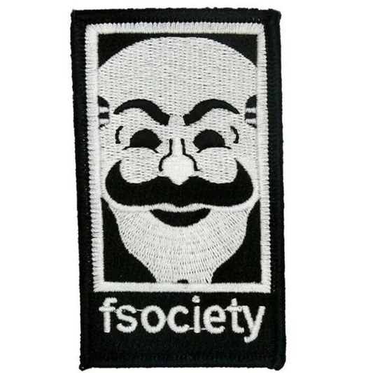 F-Society Mr Robot Patch (4 Inch) Iron-On Badge Computer Hacker Costume