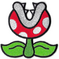 Fire Piranha Plant Patch (3 Inch) Fly Trap Super Mario Brothers Iron or Sew-on Badges Cartoon DIY Costume Patches