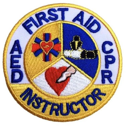 First Aid CPR AED Instructor Patch (3 Inch) Iron/Sew-on Badge