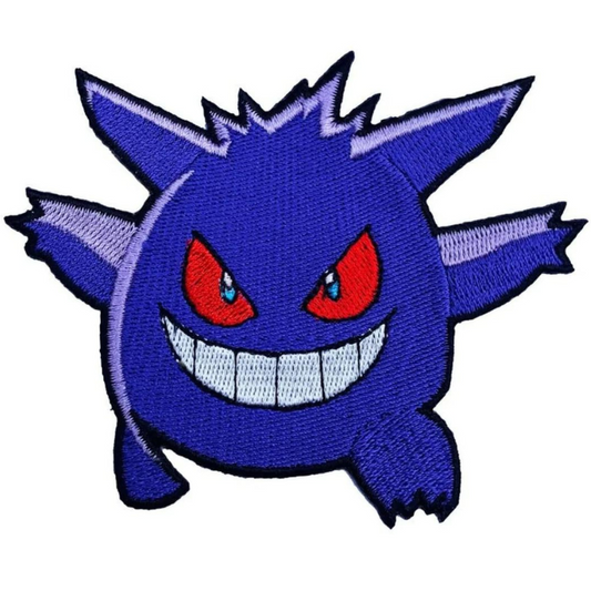 Gengar Patch (3 Inch) Pokémon Iron or Sew-on Badge Video Game Cartoon Gift Patches