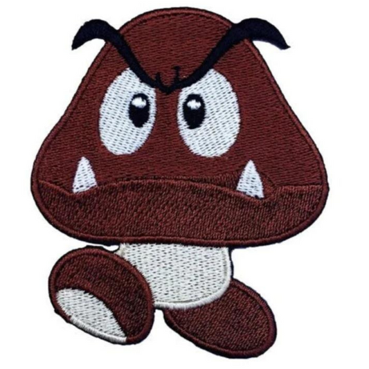 Goomba Patch (3 Inch)Super Mario Brothers Iron or Sew-on Badges Mushroom Cartoon DIY Costume Patches