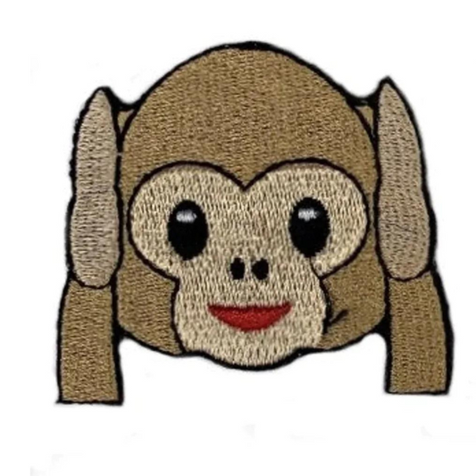 Hear No Evil Monkey Patch (2 Inch) Iron-on Badge