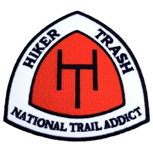 Hiker Trash National Trail Addict Patch (3.5 Inch) Iron-on Badge