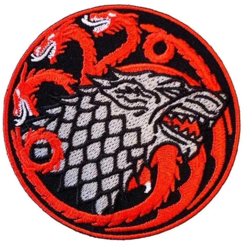 House Stark + Targaryen Sigil Patch (3 Inch) Iron-on Badge Game of Thrones