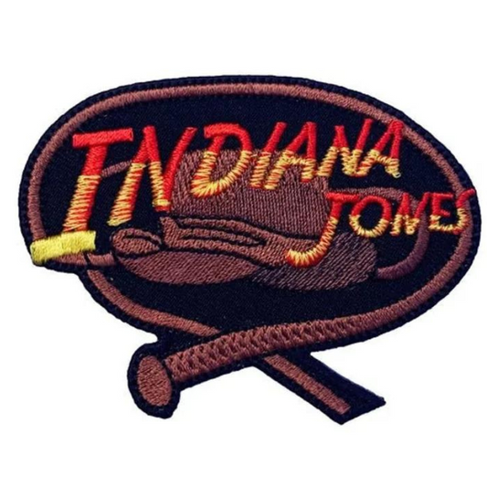 Indiana Jones Patch (3 Inch) Iron or Sew-on Badge Movie Whip Logo Emblem Costume Patches