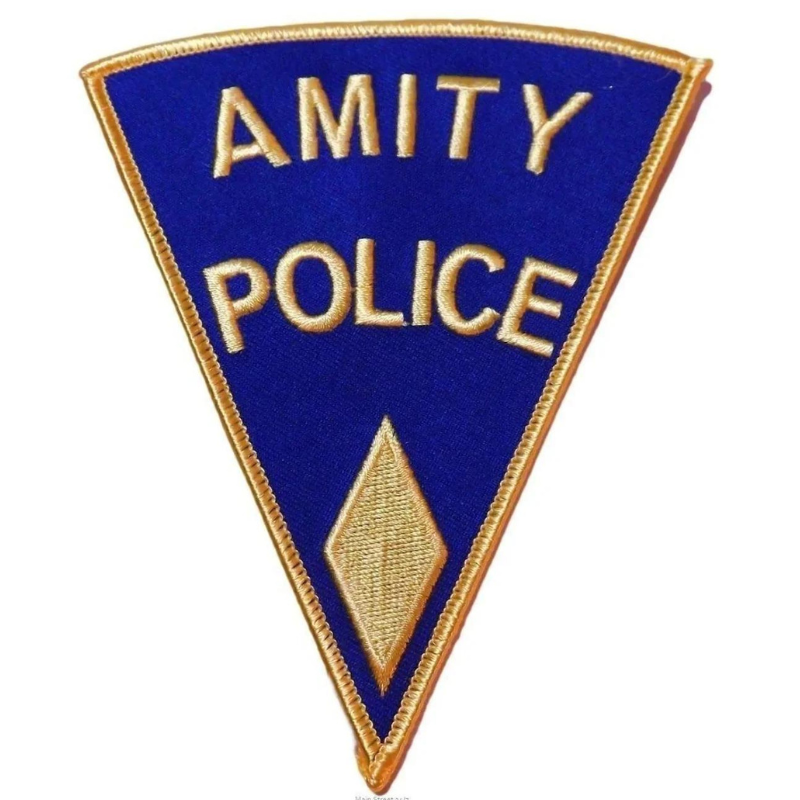 Jaws Amity Police Patch (5 Inch) Iron-on Badge Horror Movie Patches
