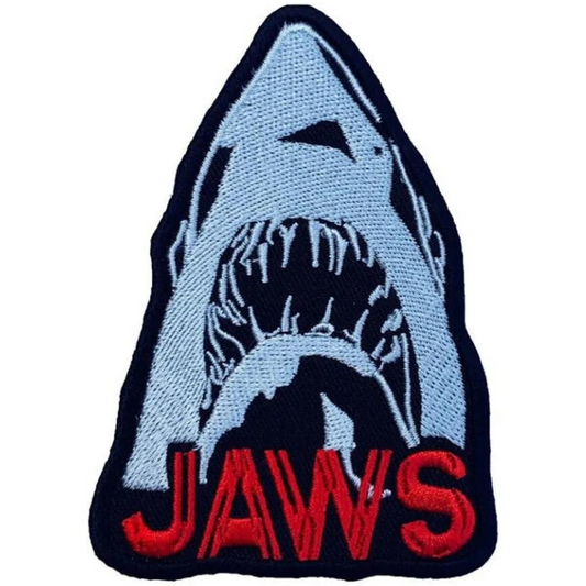 Jaws Patch (3.5 Inch) Iron-on Badge Horror Movie Poster Shark