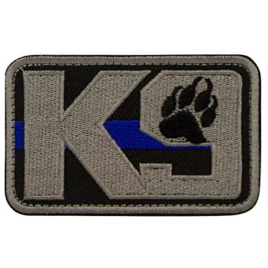 K-9 Thin Blue Line Police Patch (3.5 Inch) K9 Velcro Hook and Loop Badge Dog Harness Patches