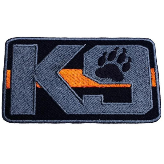 K-9 Thin Orange Line Search and Rescue Patch (3.5 Inch) Iron/Sew-on Badge Canine K9 Service Dog