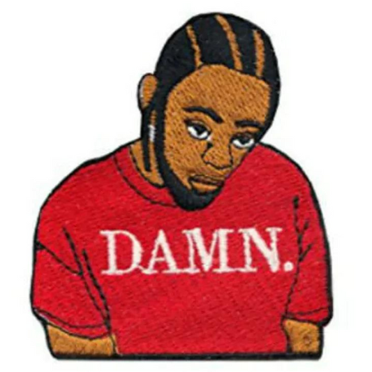 Kendrick Lamar Damn Patch (2.5 Inch) Iron or Sew-on Badge Music Icon Hip Hop Rapper Patches