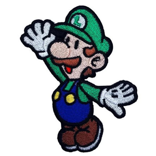 Luigi Patch (3 Inch) Iron or Sew-on Badge Super Mario Brothers Costume Gift Patches