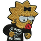 Maggie Simpson in Metal we Trust Patch (3 Inch) Iron-on Badge The Simpsons Patches