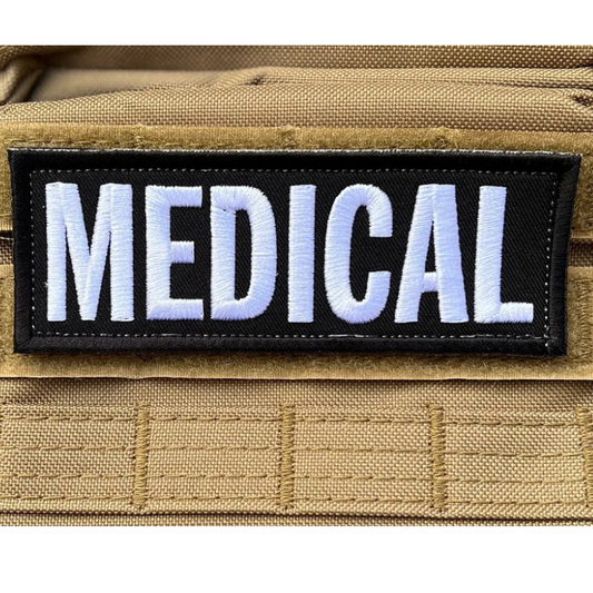 Medical Patch (5 Inch) Embroidered Badge (Hook + Loop) Fastener Backing Medic Paramedic EMT EMS / Military / Tactical / Army Uniform