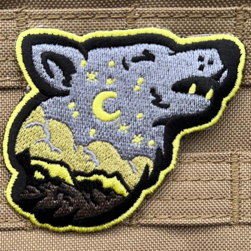 Midnight Mountain Wolf Patch (3 Inch) Iron/Sew-on Badge