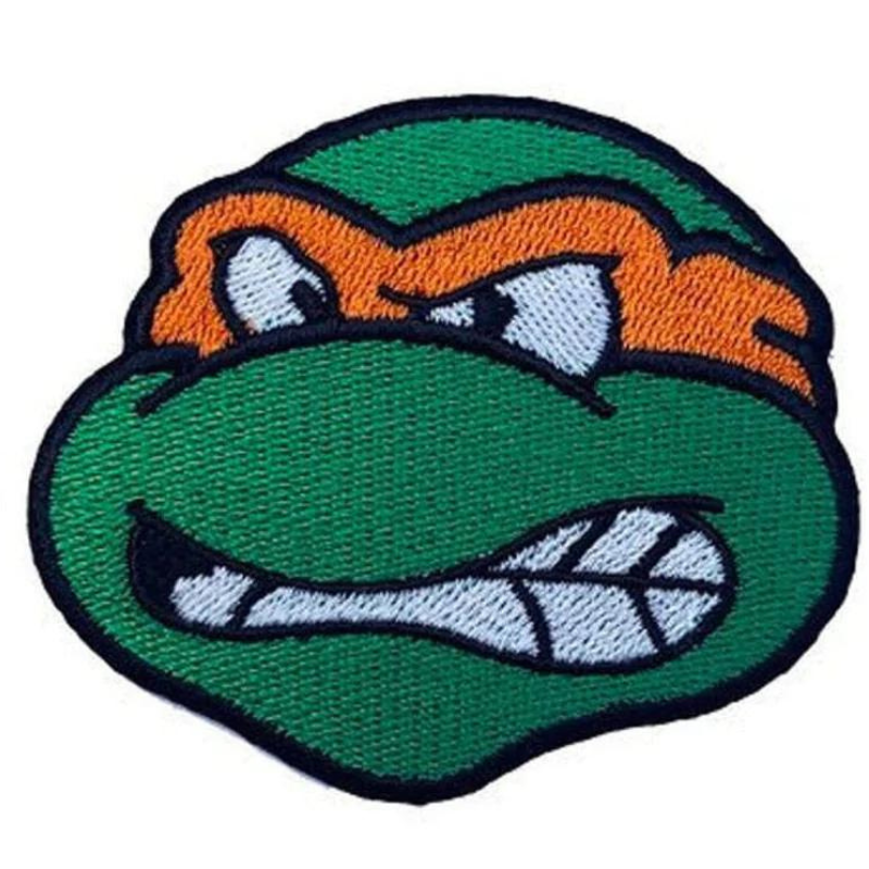 Mikey TMNT Patch (2.5 Inch) Iron-on Badge Orange Teenage Mutant Ninja Turtles