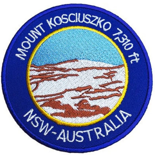 Mount Kosciuszko Australia Patch (3.5 Inch) Embroidered Iron or Sew on Badge Applique OZ Trek Collectible Souvenir New South Wales Climbing