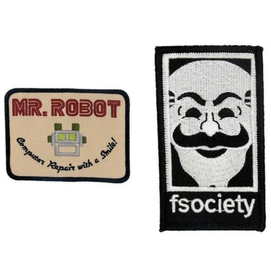 Mr Robot & Fsociety Patch Set Iron-on Badges Costume Patches