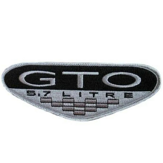 Pontiac GTO 5.7 Litre Patch (5 Inch) Iron or Sew-on Badge Classic Vintage Motor Racing Patches