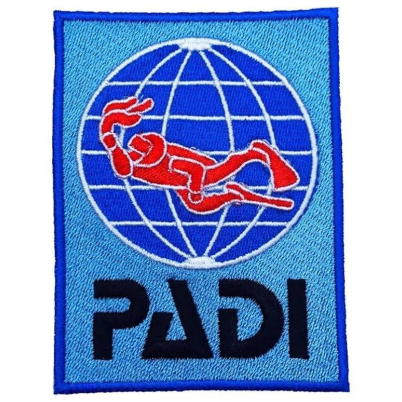PADI Logo Patch (4 Inch) Iron-on Badge Scuba Diving / Diver Patches