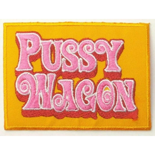Pussy Wagon Patch (3.5 Inch) Kill Bill Iron or Sew-on Badge DIY Costume Patches