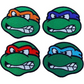 SET OF 4 TMNT Patches (2.5 Inch) Iron-on Badges Teenage Mutant  Ninja Turtles