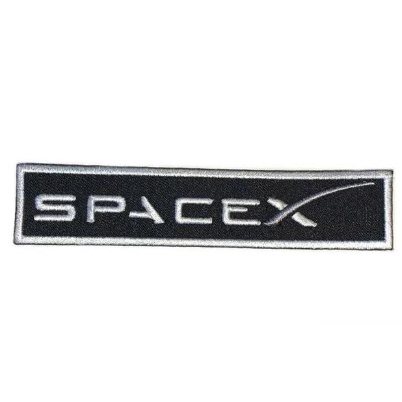 SpaceX Logo Patch (4 Inch) Velcro Badge (Hook + Loop) Nasa Space X Patches