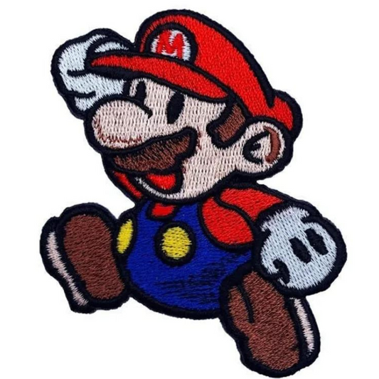 Super Mario Patch (3 Inch) Super Mario Brothers Iron or Sew-on Badges Cartoon DIY Costume Patches
