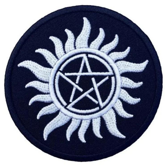 Supernatural Black Anti- Possession Patch (3.5 Inch) Iron-on Badge TV Series