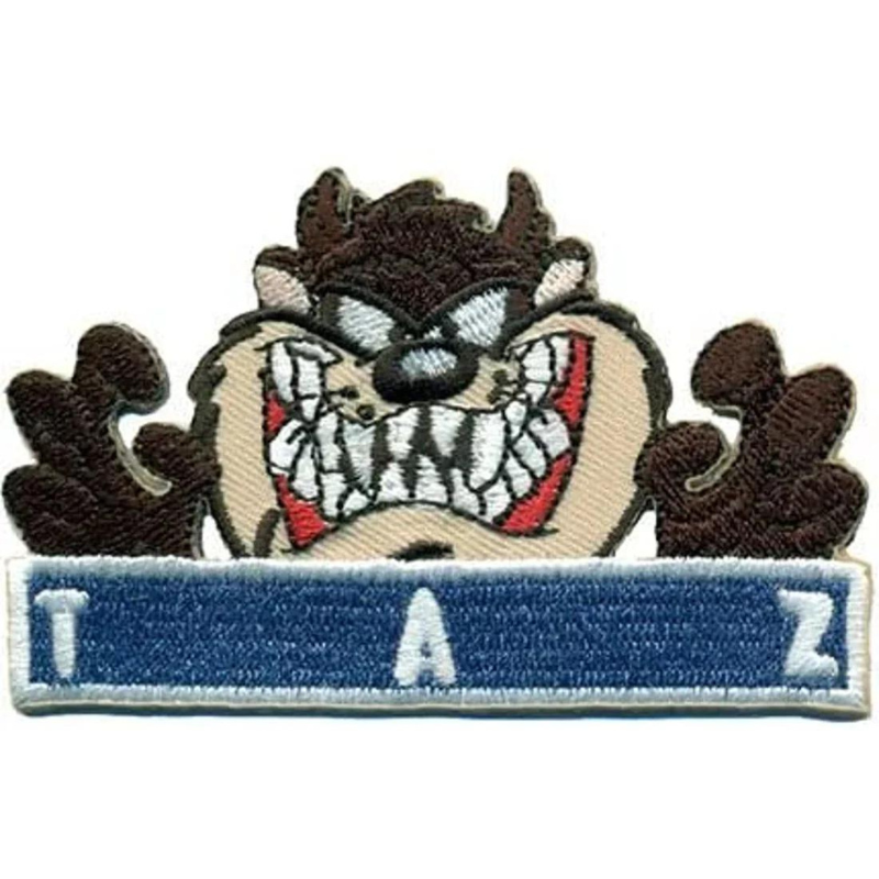 TAZ Patch (3.5 Inch) Iron/Sew-on Badge Looney Tunes Tasmanian Devil Patches