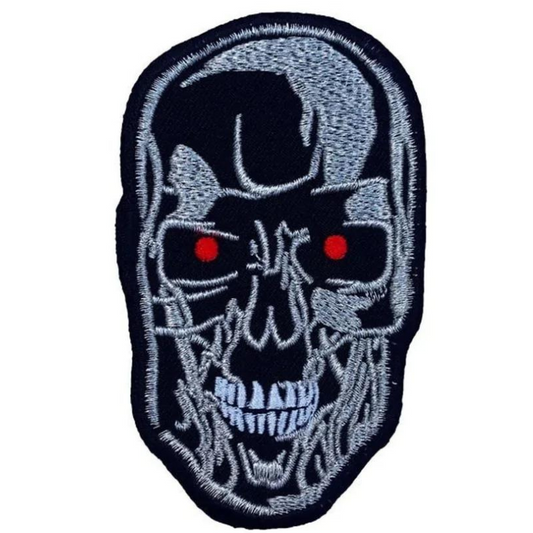 Terminator Patch (3.5 Inch) Iron or Sew-on Badge Skynet Cyberdyne T-800 Robot Movie Costume Patches