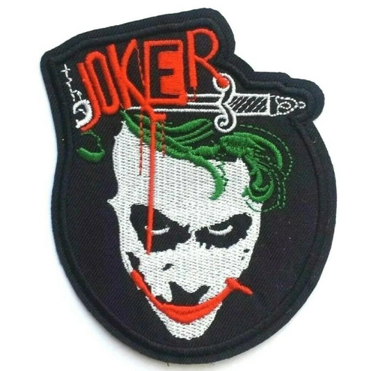 The Joker Patch (4 Inch) Iron or Sew-on Badge Batman Dark Knight Arkham City Heath Ledger Costume Patches