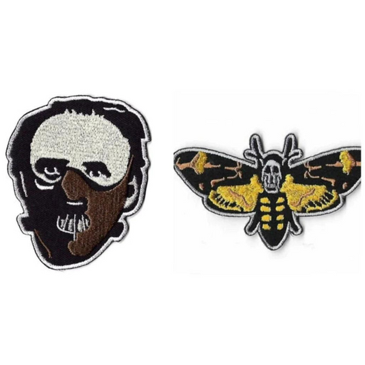 The Silence of the Lambs Patch Set of 2 Horror Iron-on Badges