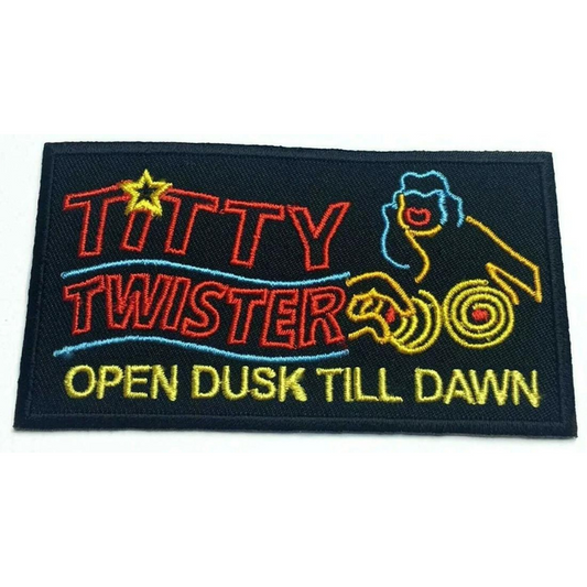 The Titty Twister Patch (3.5 Inch) Iron or Sew-on Badge From Dusk Till Dawn Tarantino Horror Costume Patches