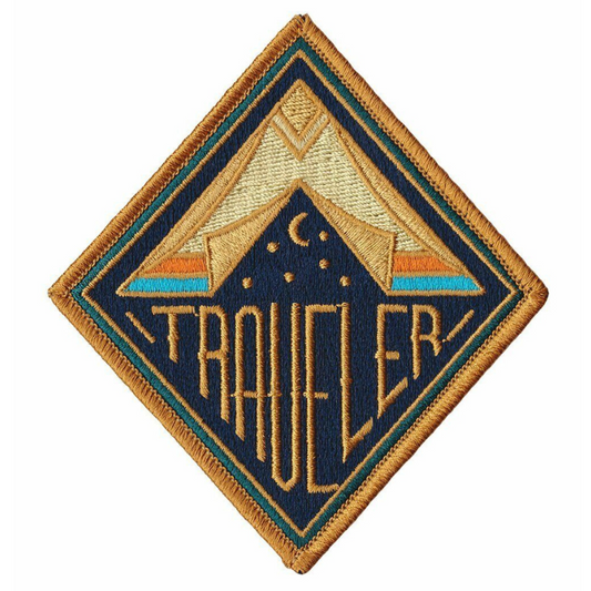 Traveler Patch (3.5 Inch) Iron/Sew-on Badge Trek Hiking Trail Nature Patches