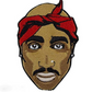 Tupac Shakur Patch (3.5 Inch) Iron or Sew-on Badge Music Legend Hip Hop Rapper Patches