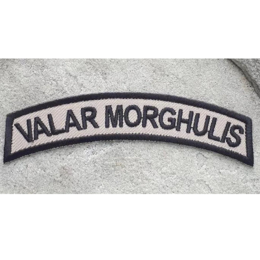 Valar Morghulis Patch (3.5 Inch) Iron or Sew-on Badge GOT Game of Thrones Costume Patches