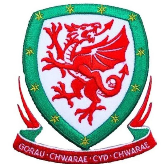 Wales Crest Patch (3.5 Inch) Iron-on Football Crest Badge
