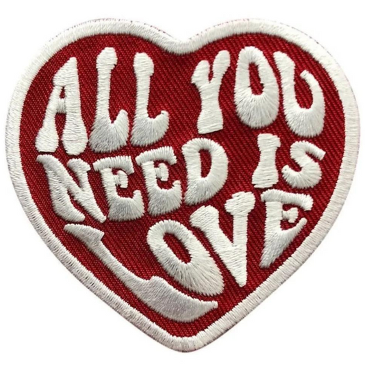 All You Need Is Love Patch (3 Inch) Iron-on Badge The Beatles Music Patches