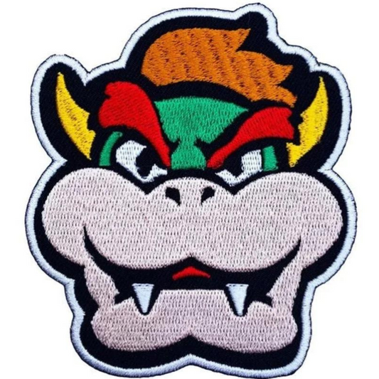 Bowser Patch (3.5 Inch) Super Mario Brothers Iron or Sew-on Badges Cartoon DIY Costume Patches