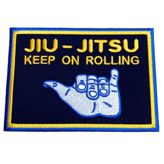 Brazilian Jiu Jitsu Keep On Rolling Patch (4 Inch) Iron-on Badge BJJ Kimono Patches