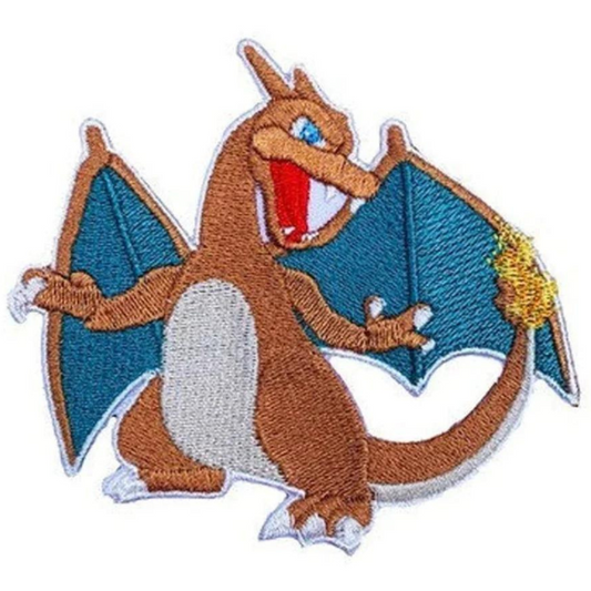 Charizard Pokémon Patch (3.5 Inch) Iron or Sew-on Badge Dragon Patches