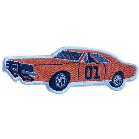 Dukes of Hazzard Patch (4 Inch) General Lee Good Ol' Boys Iron or Sew-on Badge TV Movie Costume Patches