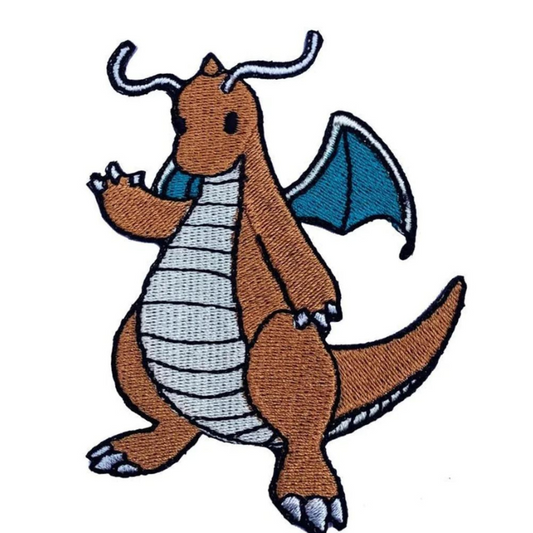 Dragonite Patch (3 Inch) Pokémon Iron-on Badge Fire Dragon DIY Costume Patches