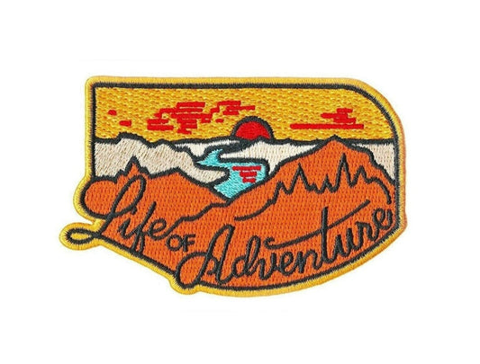 Life of Adventure Patch (3.5 Inch) Iron-on Badge Camino Travel Hiking Patches