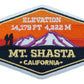 Mt.Shasta California Patch (4 Inch)Iron/Sew-on Badge Cascade Mountains Hike in Nature Mount Shast