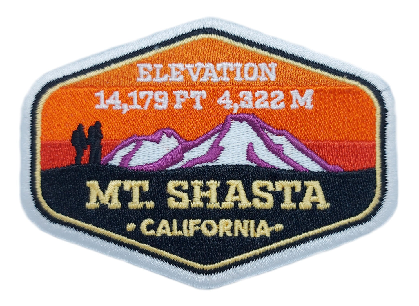 Mt.Shasta California Patch (4 Inch)Iron/Sew-on Badge Cascade Mountains Hike in Nature Mount Shast